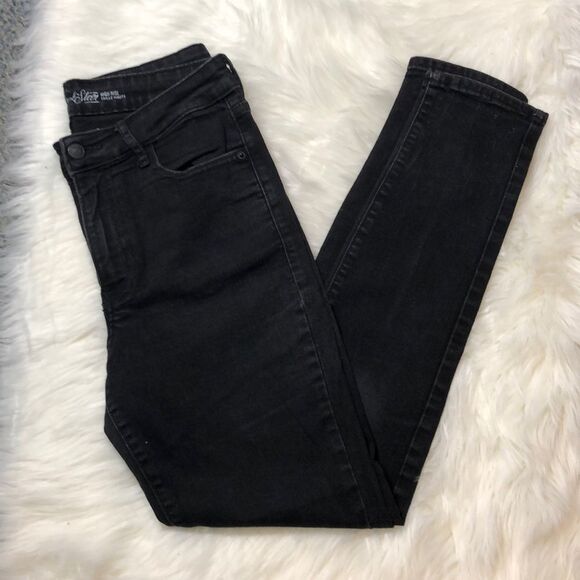 Old Navy Black Rock Star Hi Rise Boot Cut Jeans 8 - Picture 2 of 16